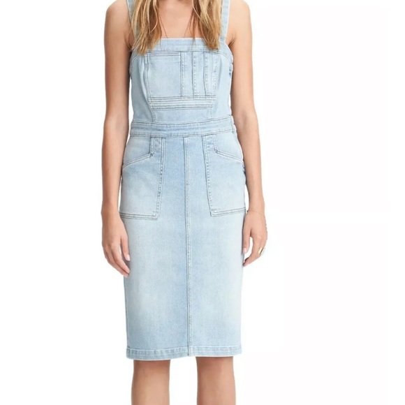 Mother Denim Square Neckline Mid Length Dress - Picture 1 of 17